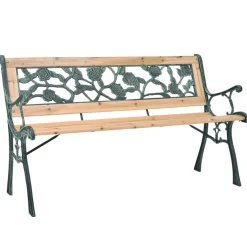 Vidaxl - Tuinbank - Hout & Smeedijzer - Bruin - 122x51x73 Cm