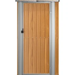 vidaXL -tuinhuisje -bruin -staal