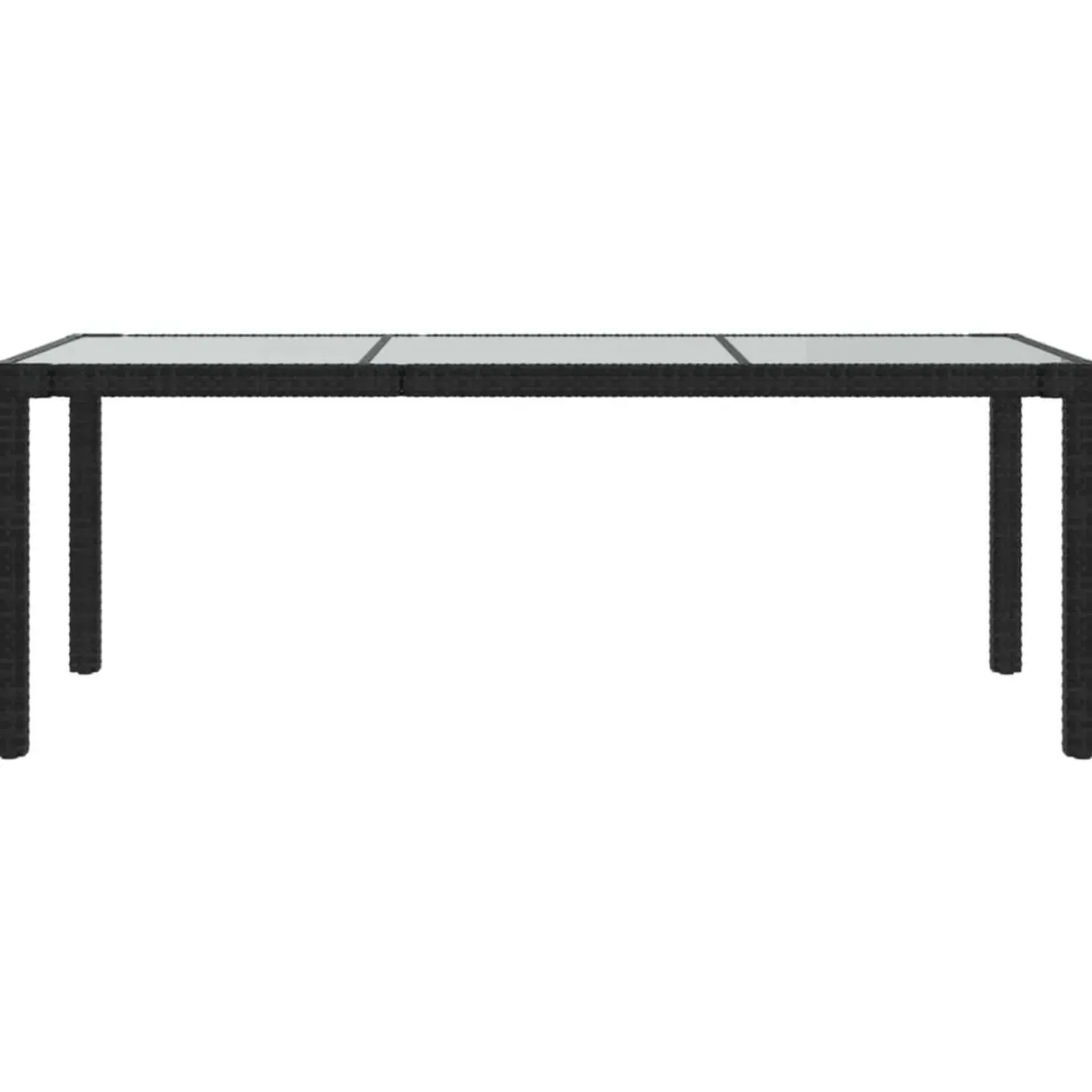 Vidaxl Tuinset Zwart 190 Cm Tafellengte Eethoek