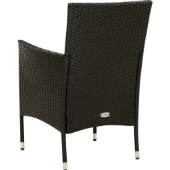 Vidaxl Tuinset Zwart 190 Cm Tafellengte Eethoek