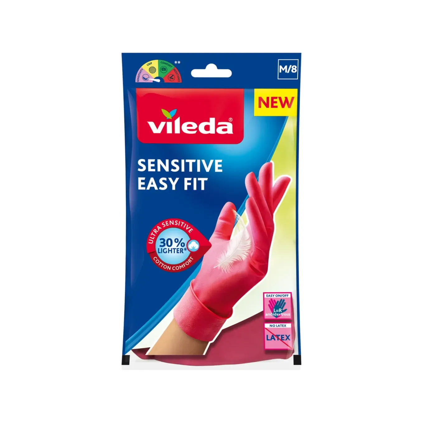 Vileda handschoenen Sensitive Easy fit M