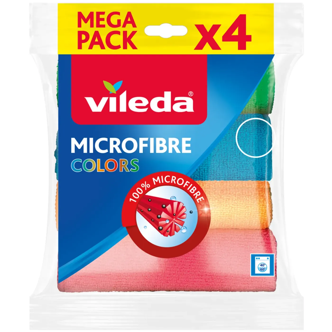 Vileda Microvezel doeken colors 4-pack