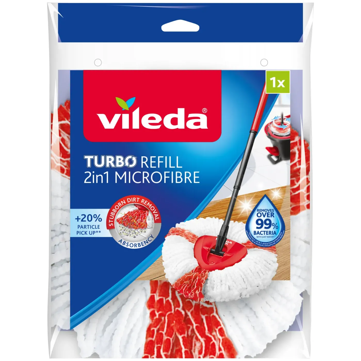 Vileda Turbo Navulling 2-in-1 microvezel 1st