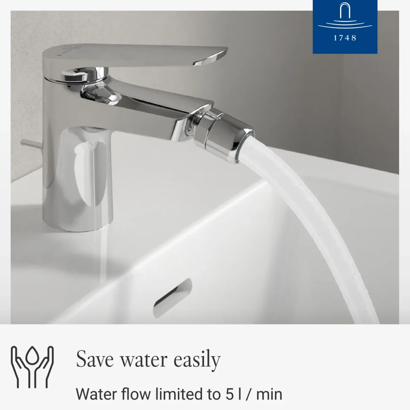 Villeroy & Boch - Bidetkraan - Oasis - Chroom - 73 Mm - Eengreeps