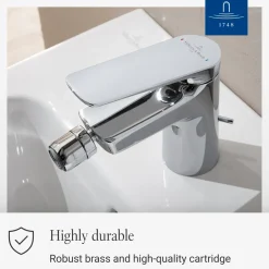 Villeroy & Boch - Bidetkraan - Oasis - Chroom - 73 Mm - Eengreeps