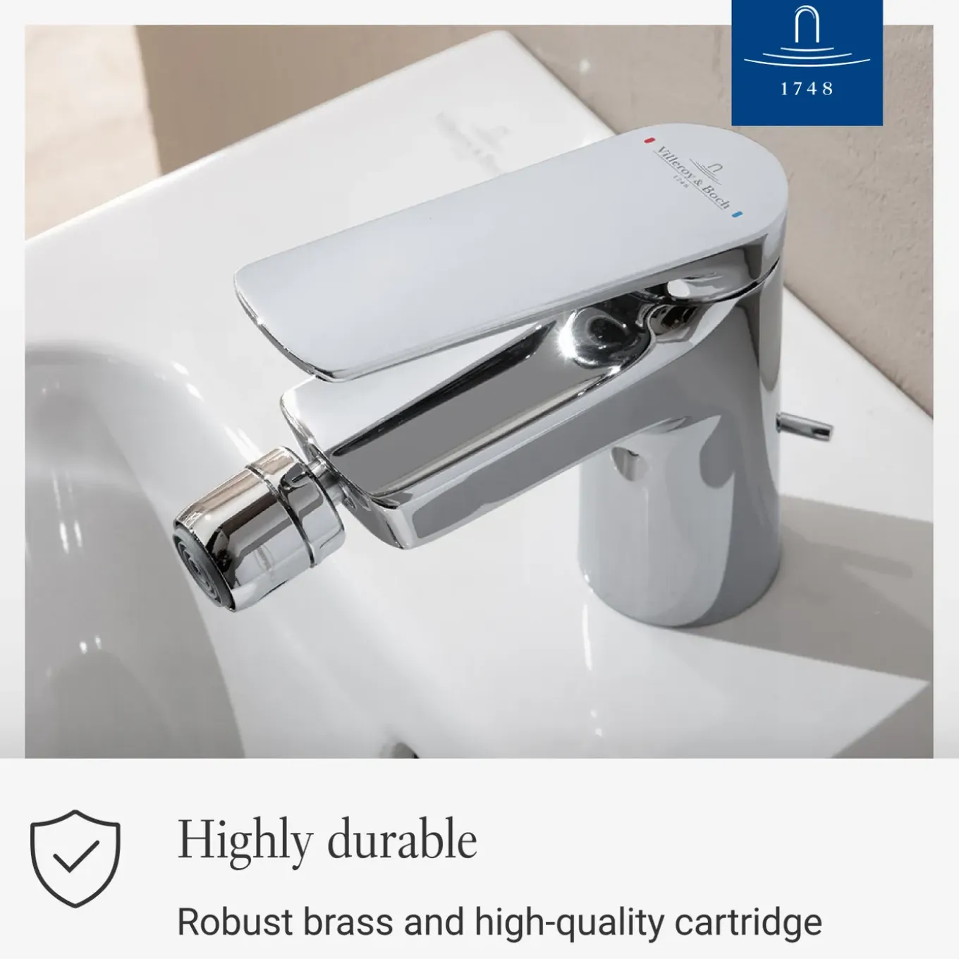 Villeroy & Boch - Bidetkraan - Oasis - Chroom - 73 Mm - Eengreeps