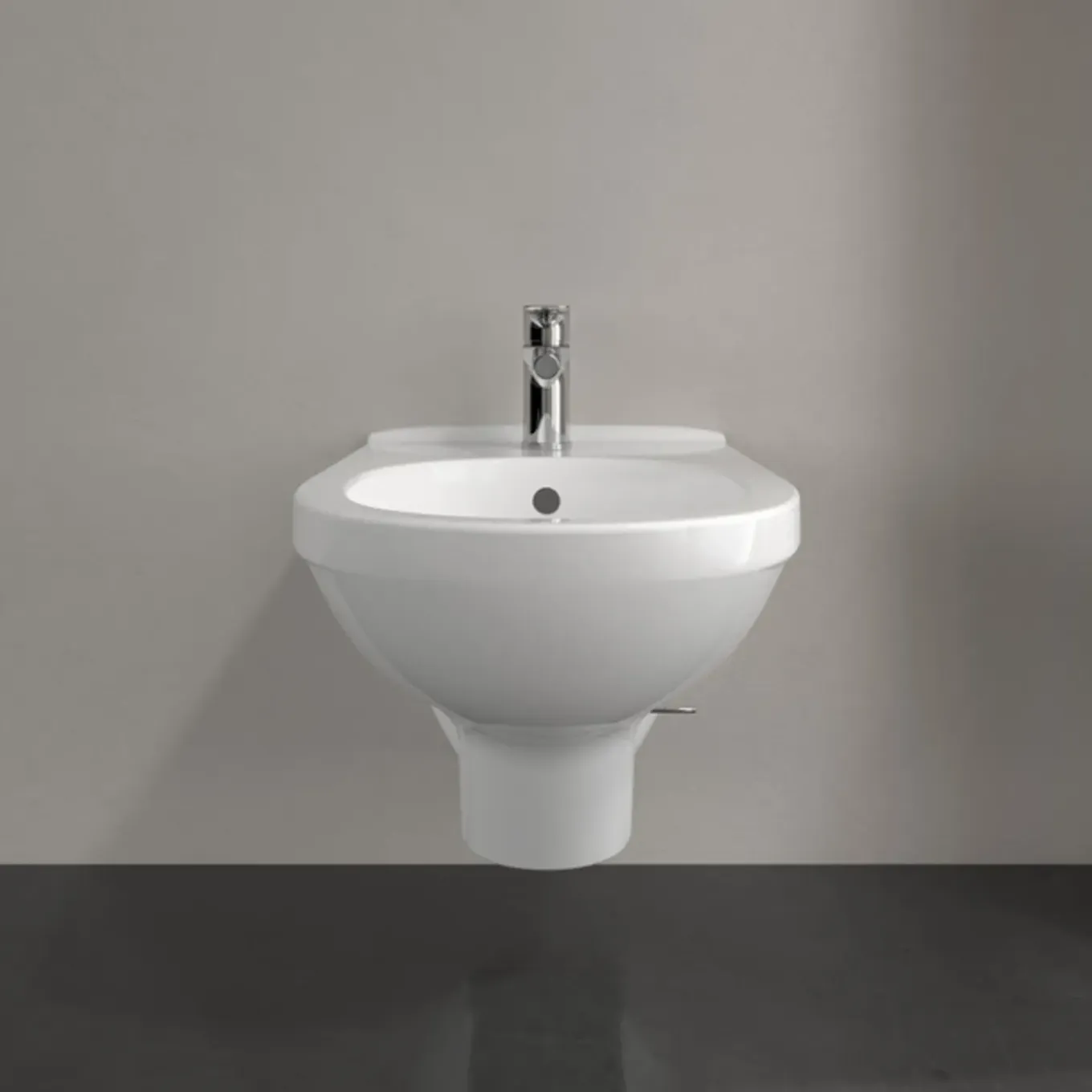 Villeroy & Boch O.novo Wandbidet - Met Overloop - 1 Kraangat - White Alpine (glans Wit)