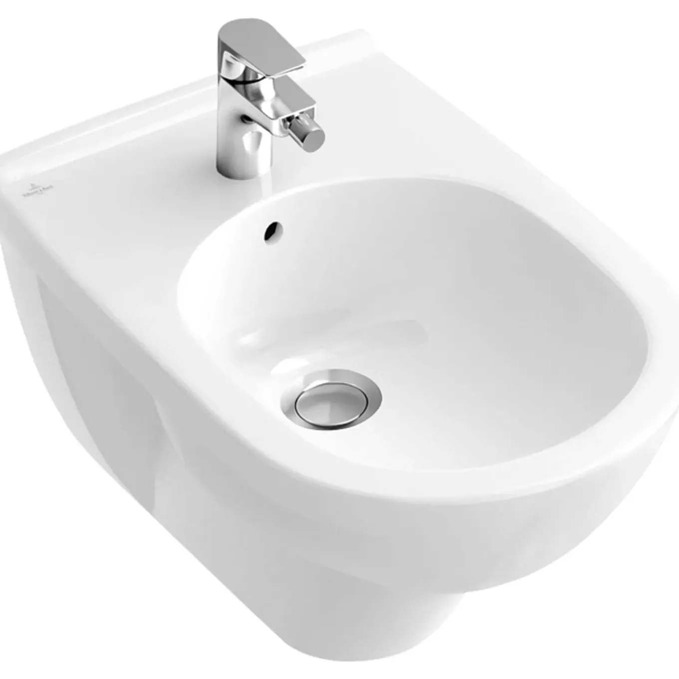 Villeroy & Boch O.novo Wandbidet - Met Overloop - 1 Kraangat - White Alpine (glans Wit)