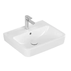 Villeroy & Boch O.novo Wastafel - 55x46cm - Met Overloop - 1 Kraangat - White Alpine (glans Wit)