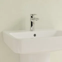 Villeroy & Boch O.novo Wastafel - 55x46cm - Met Overloop - 1 Kraangat - White Alpine (glans Wit)