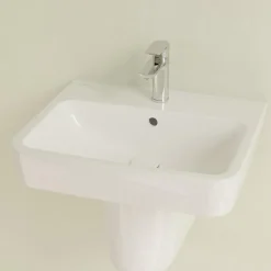 Villeroy & Boch O.novo Wastafel - 55x46cm - Met Overloop - 1 Kraangat - White Alpine (glans Wit)