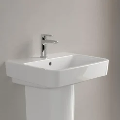 Villeroy & Boch O.novo Wastafel - 55x46cm - Met Overloop - 1 Kraangat - White Alpine (glans Wit)