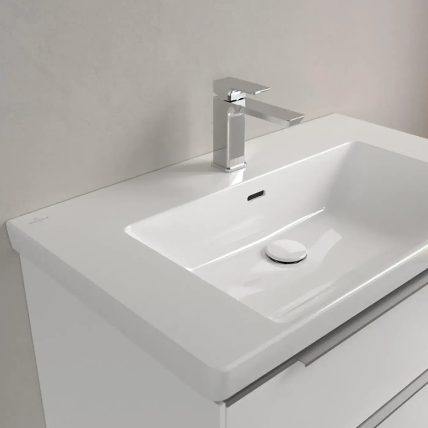 Villeroy & Boch Subway 3.0 Meubelwastafel - 80x47cm - 1 Kraangat - Met Overloop - White Alpine