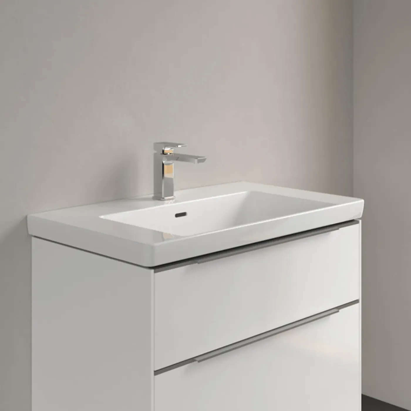 Villeroy & Boch Subway 3.0 Meubelwastafel - 80x47cm - 1 Kraangat - Met Overloop - White Alpine