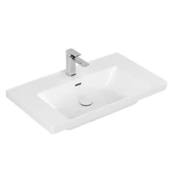 Villeroy & Boch Subway 3.0 Meubelwastafel - 80x47cm - 1 Kraangat - Met Overloop - White Alpine