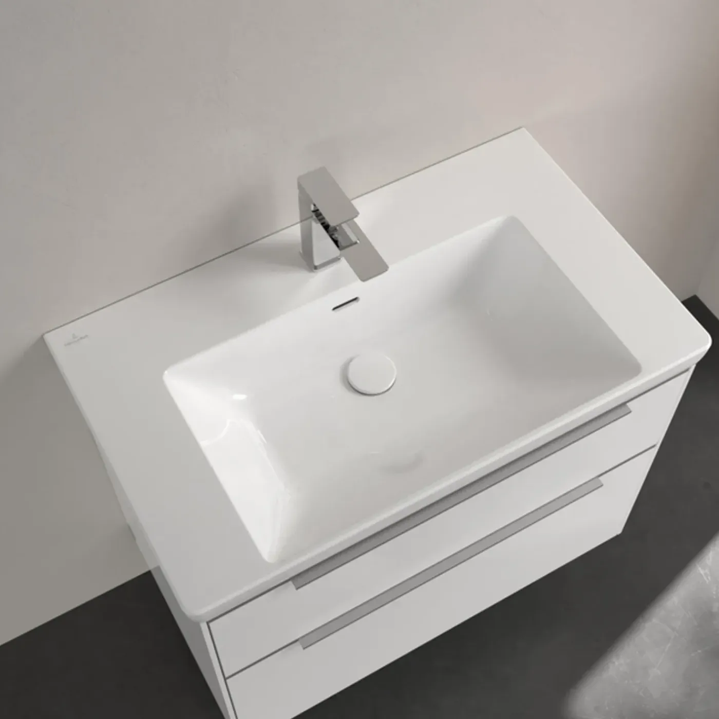 Villeroy & Boch Subway 3.0 Meubelwastafel - 80x47cm - 1 Kraangat - Met Overloop - White Alpine