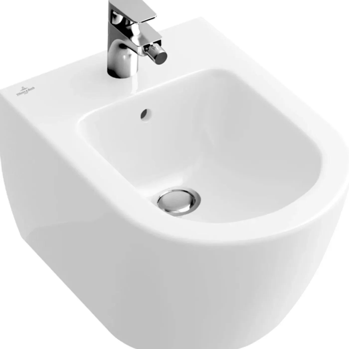 Villeroy & Boch Subway 2.0 Wandbidet - 56.5x37.5x28cm - Met Overloop - White Alpine (glans Wit)