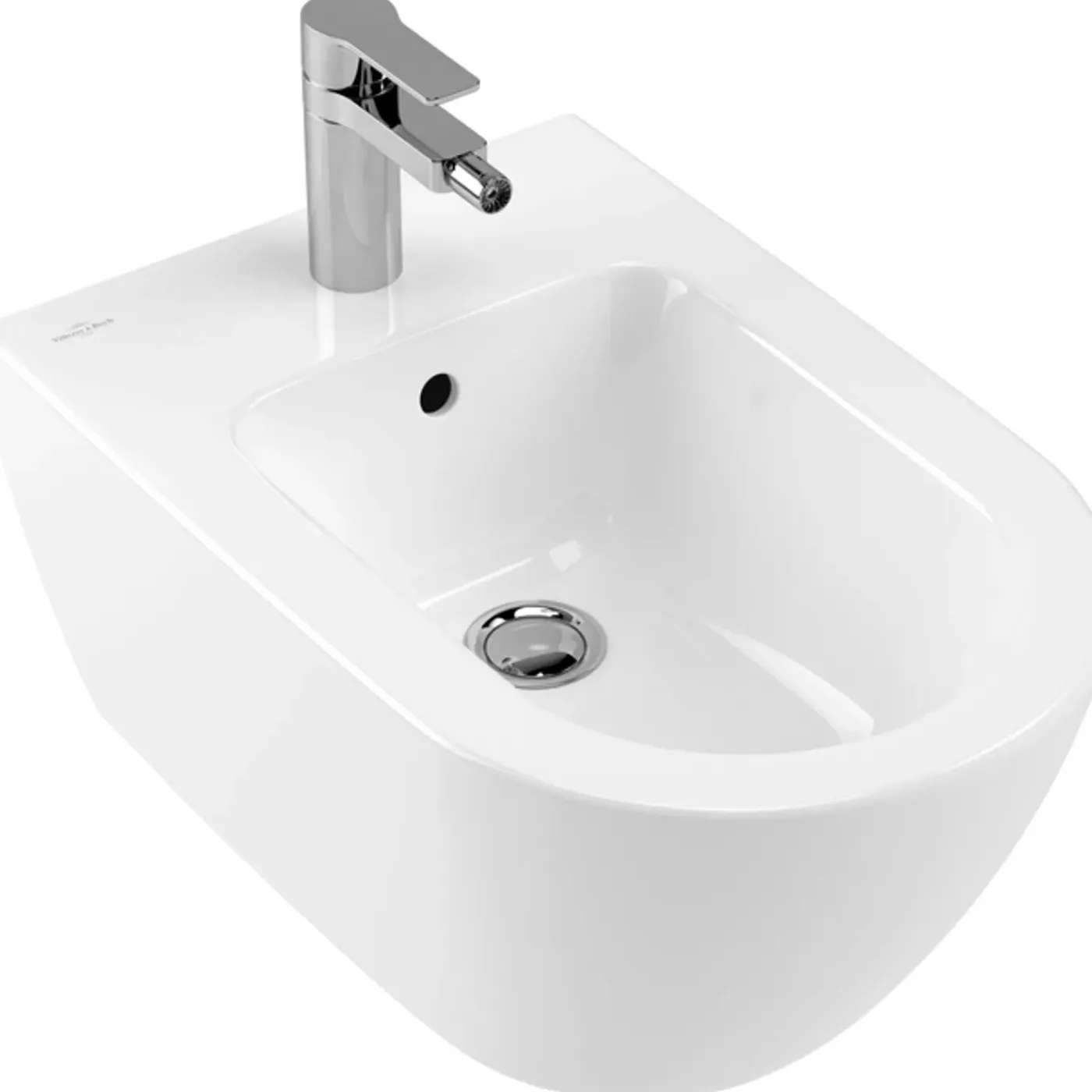 Villeroy & Boch Subway 2.0 Wandbidet - 56.5x37.5x28cm - Met Overloop - White Alpine (glans Wit)