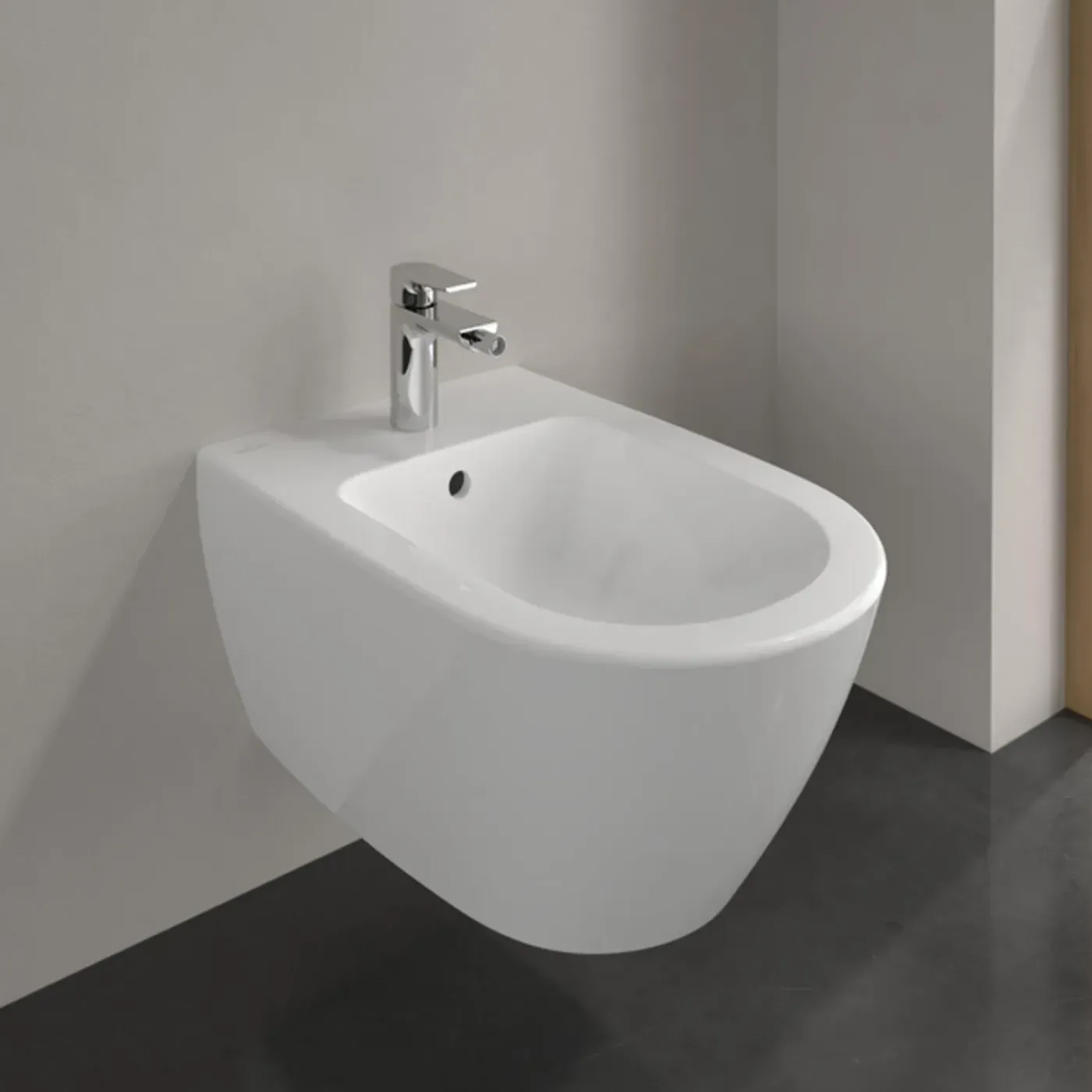 Villeroy & Boch Subway 2.0 Wandbidet - 56.5x37.5x28cm - Met Overloop - White Alpine (glans Wit)
