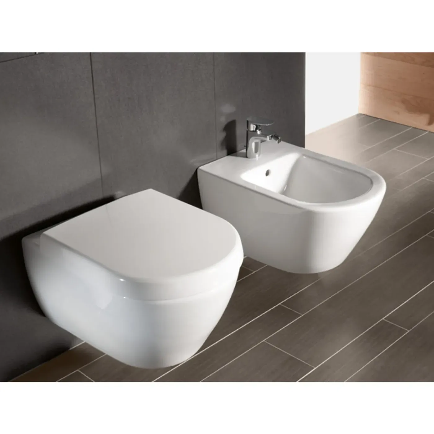 Villeroy & Boch Subway 2.0 Wandbidet - 56.5x37.5x28cm - Met Overloop - White Alpine (glans Wit)