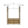 Vinuovo Milano Buitentrap 3 Gesloten Treden - Bordes L116 X B120 Cm - Leuning L+r