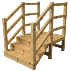 Vinuovo Milano Buitentrap 3 Gesloten Treden - Bordes L116 X B120 Cm - Leuning L+r