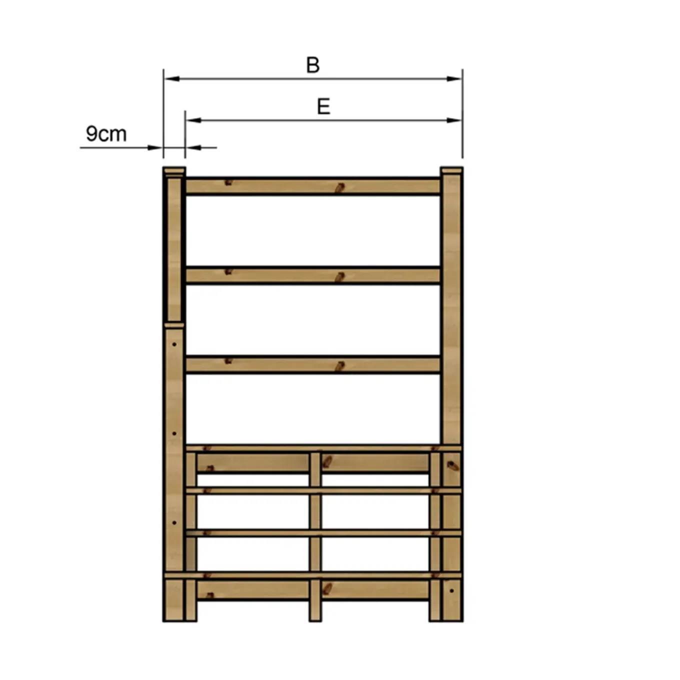 Vinuovo Milano Buitentrap 4 Treden - Bordes L116 X B120 Cm - Leuning L+a
