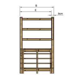 Vinuovo Milano Buitentrap 5 Treden - Bordes L189 X B120 Cm - Leuning R+a
