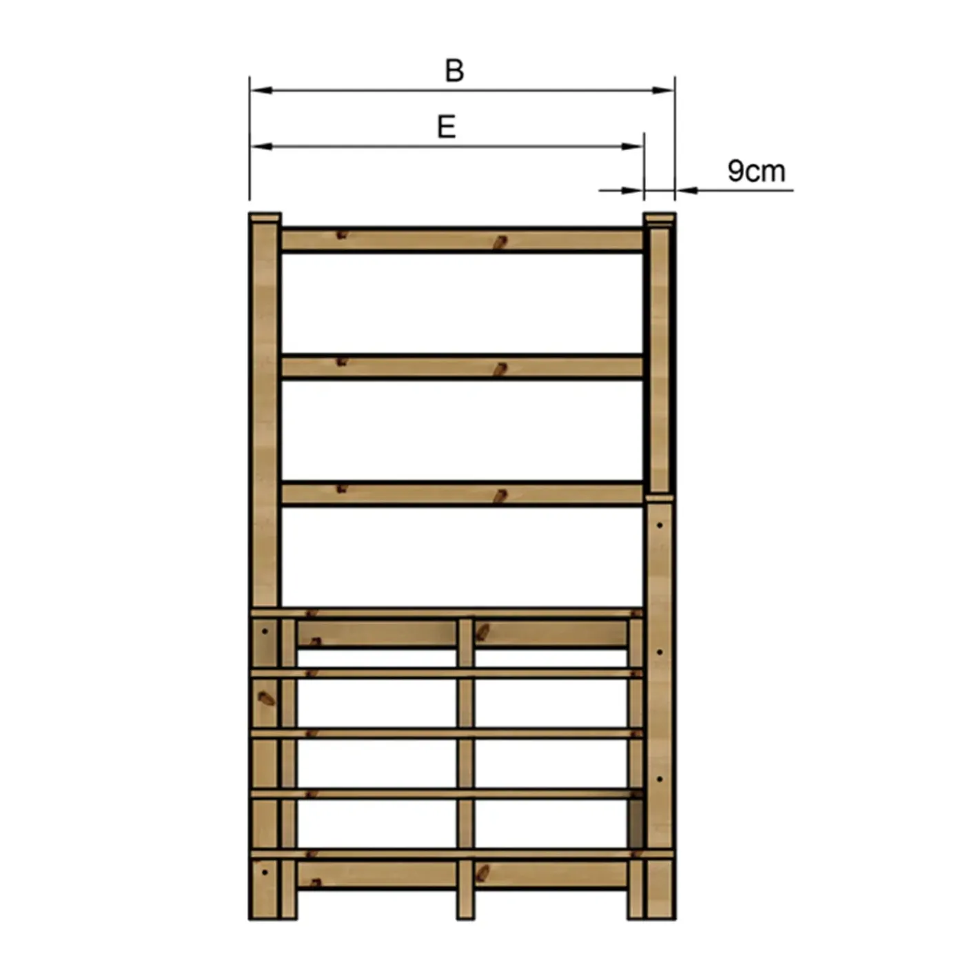 Vinuovo Milano Buitentrap 5 Treden - Bordes L189 X B120 Cm - Leuning R+a