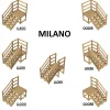 Vinuovo Milano Buitentrap 7 Treden - Bordes L189 X B120 Cm - Leuning L+a