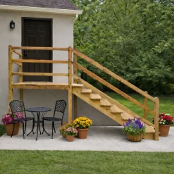 Vinuovo Milano Buitentrap 7 Treden - Bordes L116 X B120 Cm - Leuning L+a
