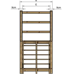 Vinuovo Milano Buitentrap 7 Treden - Bordes L116 X B120 Cm - Leuning L+a