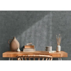 Vinyl behang op vlies Tischa antraciet 388267