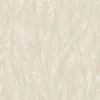Vliesbehang Subtiele Bladeren - Naturel - Goud - 10,05m x 53cm