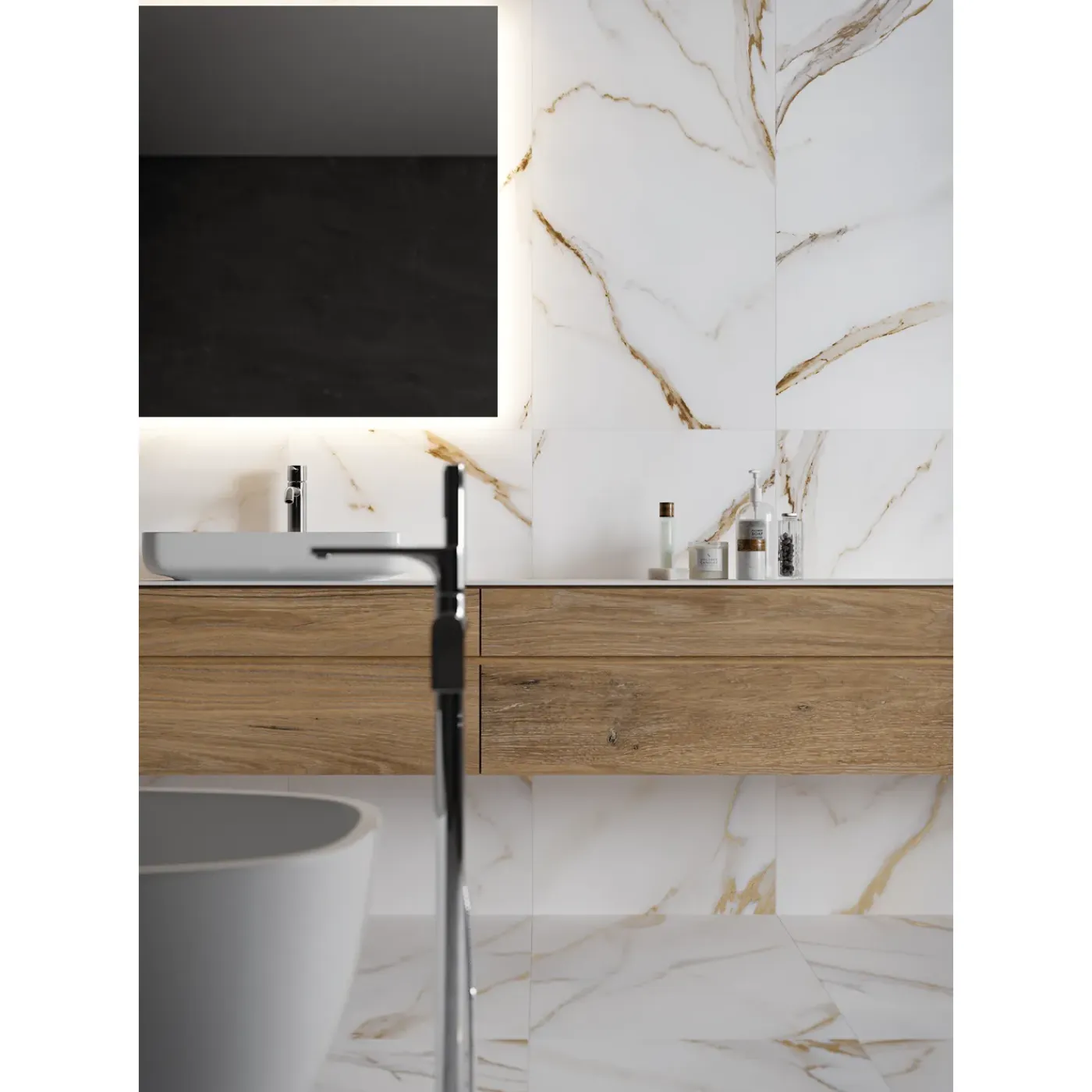 Overig Vloertegel Calacatta Gold - Marmerlook Goud - 32x62,5cm - 1m²