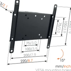 Vogel's wand TV steun zwenkbaar MA 2010 zwart metaal 19 tot 40"
