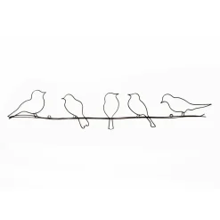 Overig Vogeltjes Metal Art Donkergrijs 12,5x60 Cm