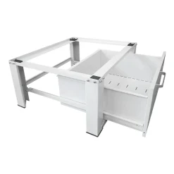 Vonia Wasmachine Verhoger - Wasmachine Verhoger met lade - Wasmachine Sokkel - 63x54x31 - Wit