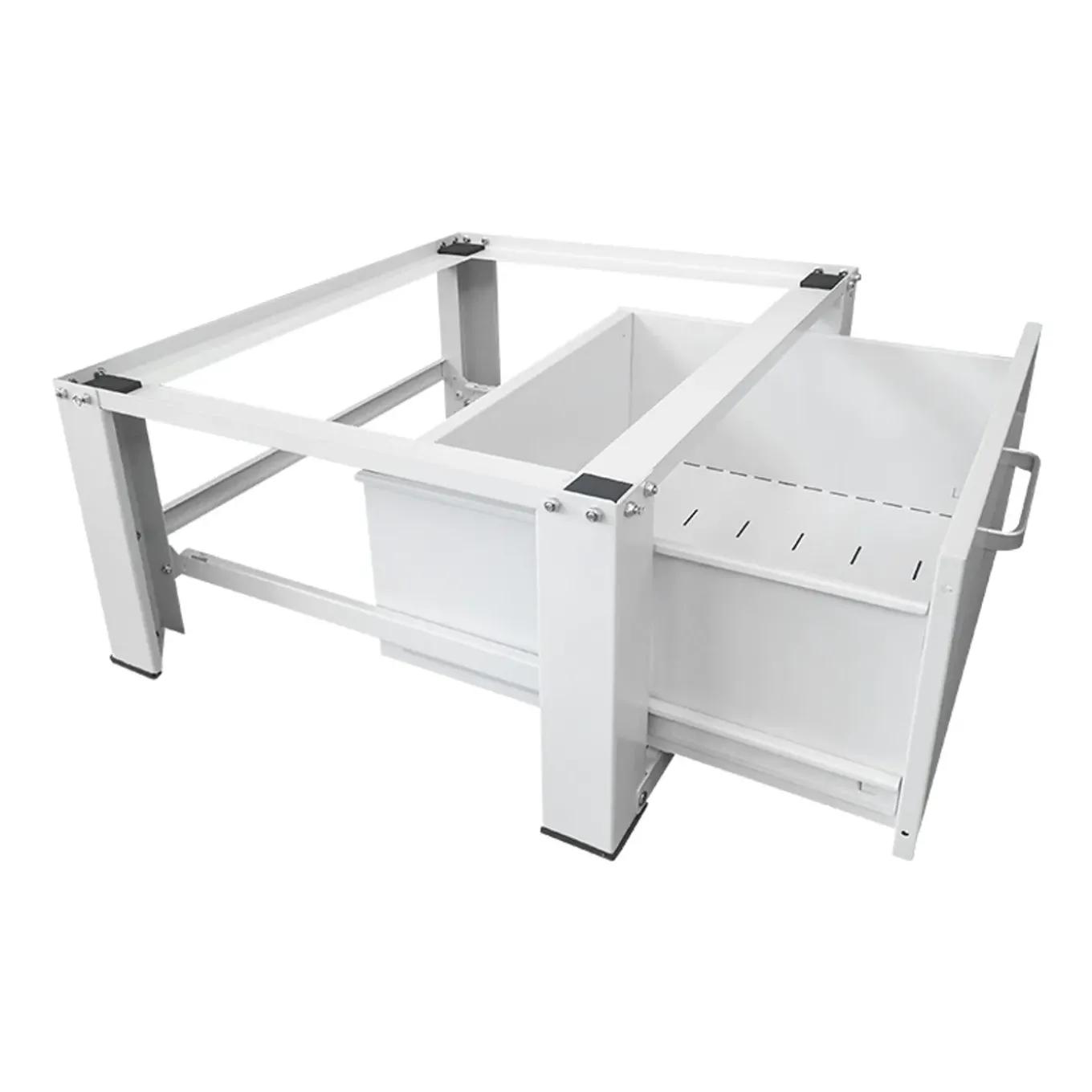 Vonia Wasmachine Verhoger - Wasmachine Verhoger met lade - Wasmachine Sokkel - 63x54x31 - Wit