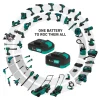 Vonroc Accu Grasmaaier 20v – 32 Cm Maaibreedte - Incl. 30l Opvangbak - Incl. 2x 2.0ah Accu En Lader
