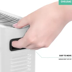 Vonroc Convectorkachel – 2000w – Wit | Met 2 Standen En Turbo Functie