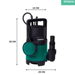 VONROC Dompelpomp 400w – 8000l/h | Vuil- En Schoonwater