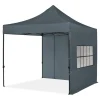Vonroc Easy-up Partytent – 3x3 M - Opvouwbaar – Uv Bescherming - Waterdicht – Stalen Frame - Grijs