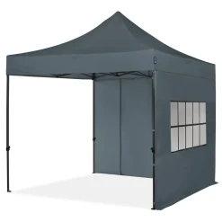 Vonroc Easy-up Partytent – 3x3 M - Opvouwbaar – Uv Bescherming - Waterdicht – Stalen Frame - Grijs
