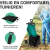 Vonroc Hakselaar/shredder 2500w – Voor Takken Tot Diam.45mm – Incl. 45l Opvangzak & Duwstok