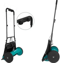 Vonroc Kooimaaier / Handgrasmaaier - 400mm - 4 Instelbare Maaihoogtes | Incl. Muurbeugel