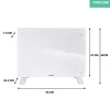VONROC Luxe Elektrische Kachel – Convector - Glazen Paneel - 1500w - Wit | Wifi