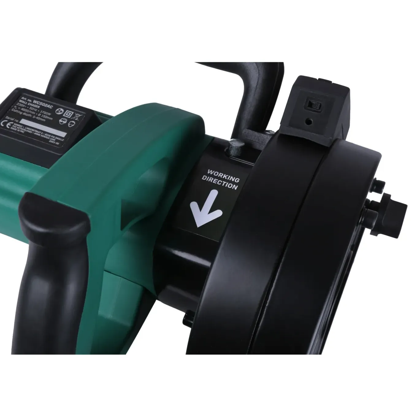 Vonroc Muurfrees – Sleuvenfrees + Laser – 1700w – Ø150mm – Incl. 2 Diamantschijven & Stofzuigadapter
