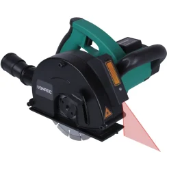 VONROC Muurfrees | Sleuvenfrees +laser – 1700w – 150mm – Incl. 6 Diamantschijven, Stofzuig Adapter