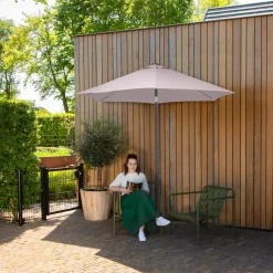 Vonroc Parasol Torbole – Diam.200cm – Premium Parasol | Beige